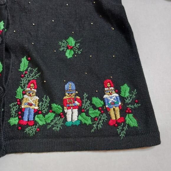 B.P. Design Embroidered and Beaded Christmas Cardigan NWOT - Picture 5 of 11